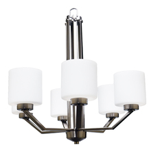  18515 - Paris 6-Light Chandelier - NK White Cylinder Glass