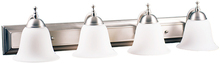  14640 - Dallas 4-Light White Glass Vanity - NK