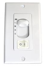  18503 - Fan Control - White Slider with On/Off Light Switch