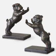  19643 - Bulldogs Cast Iron Bookends, Set/2