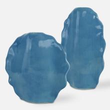  18051 - Ruffled Feathers Blue Vases, S/2