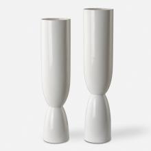  18138 - Kimist White Vases, S/2