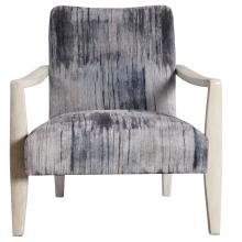  23587 - Watercolor Gray Chenille Accent Chair