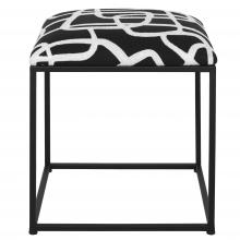  23690 - Twists And Turns Fabric Accent Stool