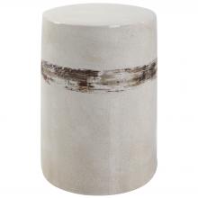  25287 - Comanche White Ceramic Garden Stool