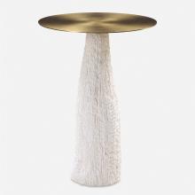  50092 - Uttermost Hollen White Stone Accent Table