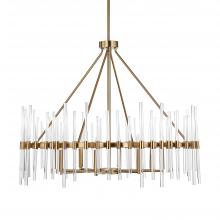  21389 - Uttermost Crystal Stick 8 Light Brass Chandelier