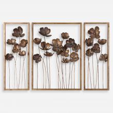  12785 - Metal Tulips Wall Art Set/3