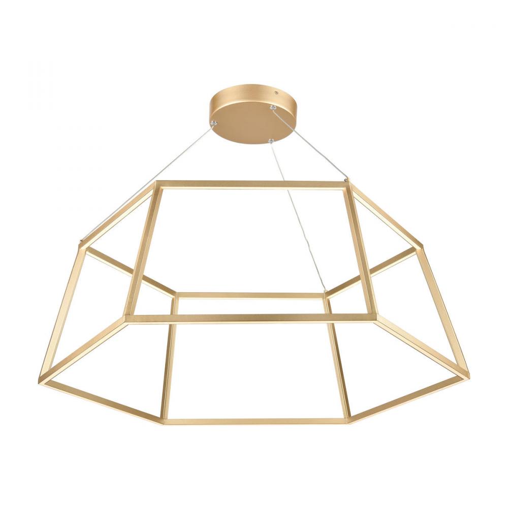 Minimalist 23.25&#39;&#39; Wide LED Pendant - Soft Gold