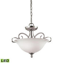  1002CS/20-LED - Thomas - Brighton 16'' Wide 2-Light Semi Flush Mount - Brushed Nickel