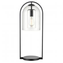  S0019-9580 - Bell Jar 28'' High 1-Light Desk Lamp - Matte Black