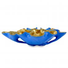  1200-0622 - Wrapped Lotus Leaf Blue Bowl