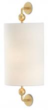  5900-0031 - Tavey Gold Wall Sconce, White