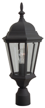  Z255-TB - Straight Glass 1 Light Outdoor Post Mount in Textured Black